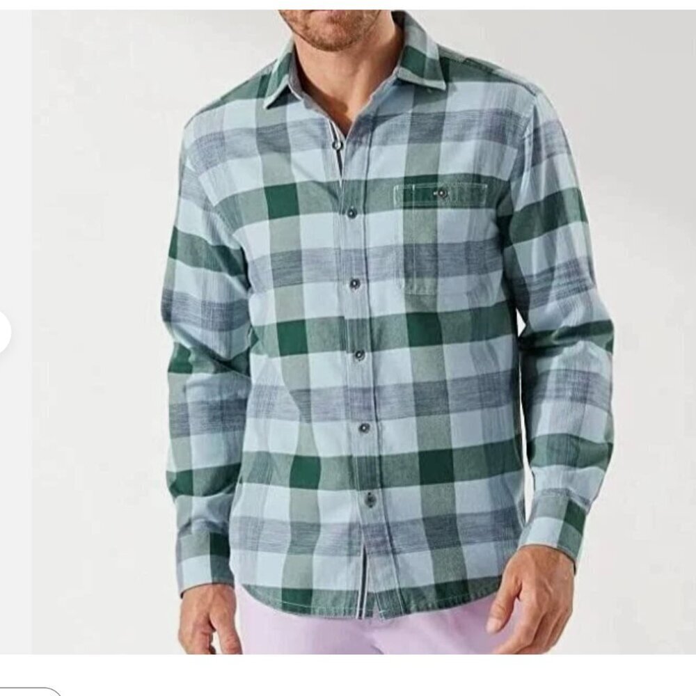 Tommy Bahama Canyon Beach Buffalo Check Flannel Shirt